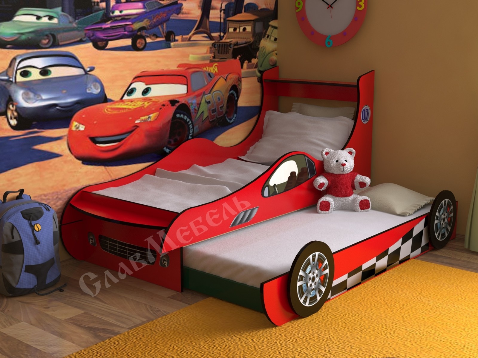 Детская кровать «Машинка №7» - фото - 5