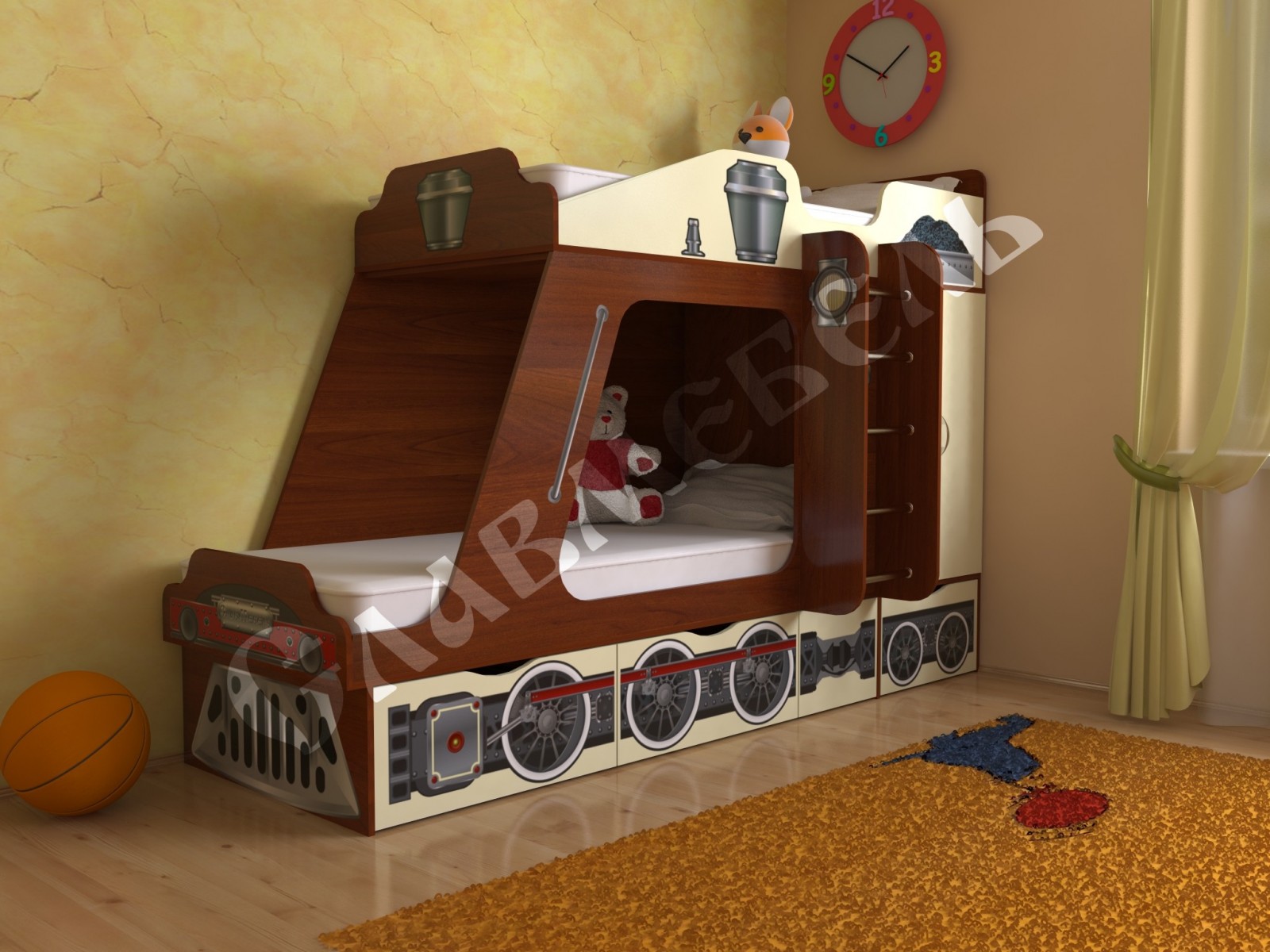 Детская кровать «Паровозик 1» - фото - 5
