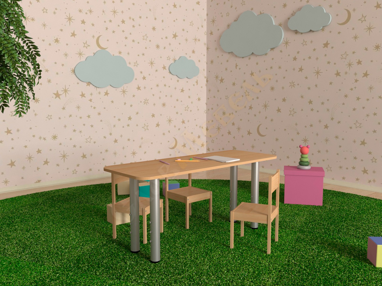 Стол для детского сада (длинный) - фото - 1