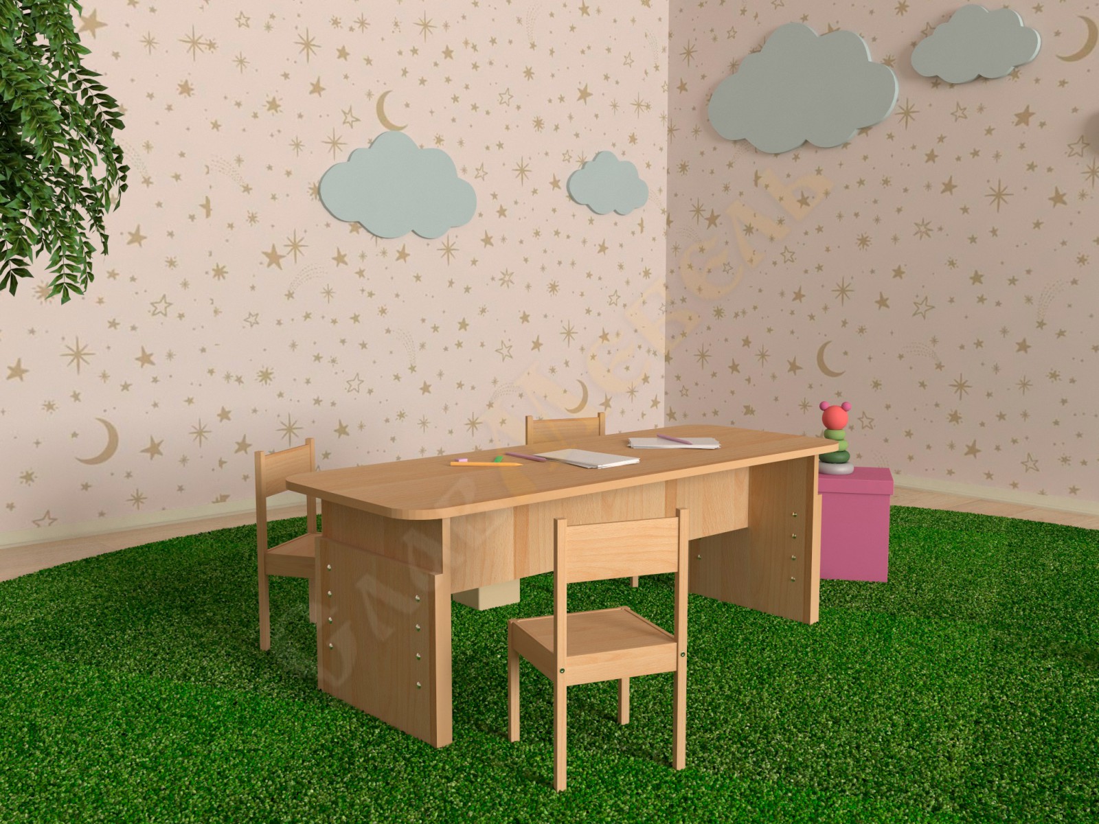 Стол для детского сада (сложный) - фото - 1
