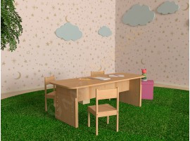 Стол для детского сада ЛДСП регулируемый - фото - 1